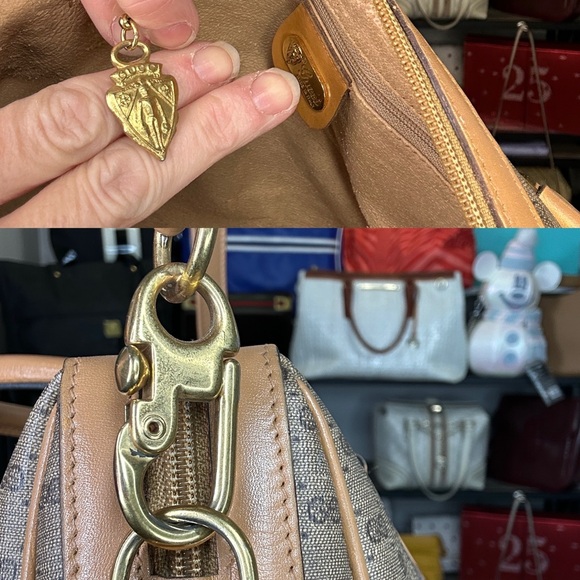 Gucci Vintage Boston Style Satchel Micro GG Coated Canvas 1980s w/ strap & COA - Picture 11 of 14